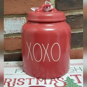 Rae Dunn XoXo Large big Red canister Happy Valentine's day